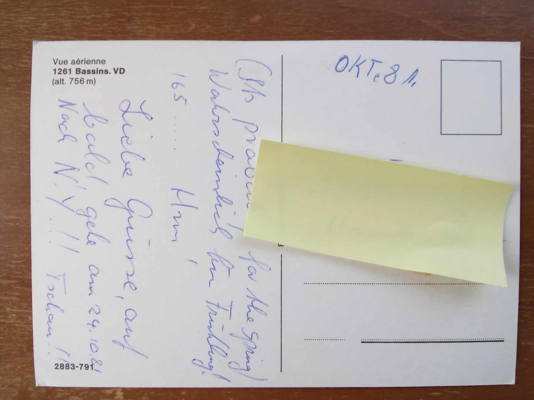 Cartoline postali: AK Bassins. Vue aérienne – Usato da Zürich venduto da Tolima194 1