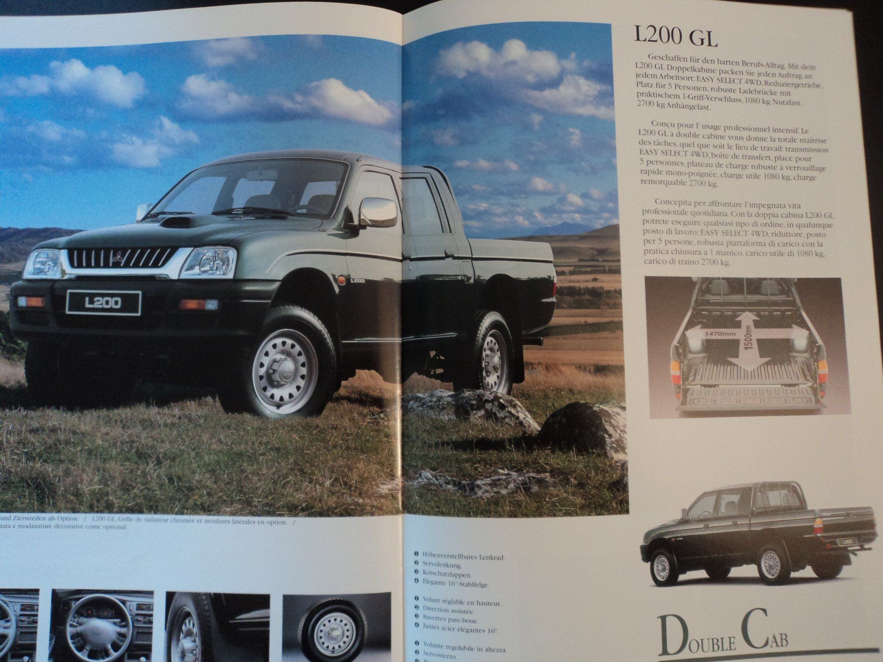 Mitsubishi Documents: Prospekt Mitsubishi L200 1999 – D'occasion à Schwarzenburg par modelCARama 6