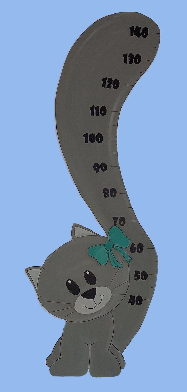 Tutte le decorazioni: Kinder-Messlatte aus Holz in Form einer Katze! – Nuovo (secondo la descrizione) da Strengelbach venduto da Top_Deal