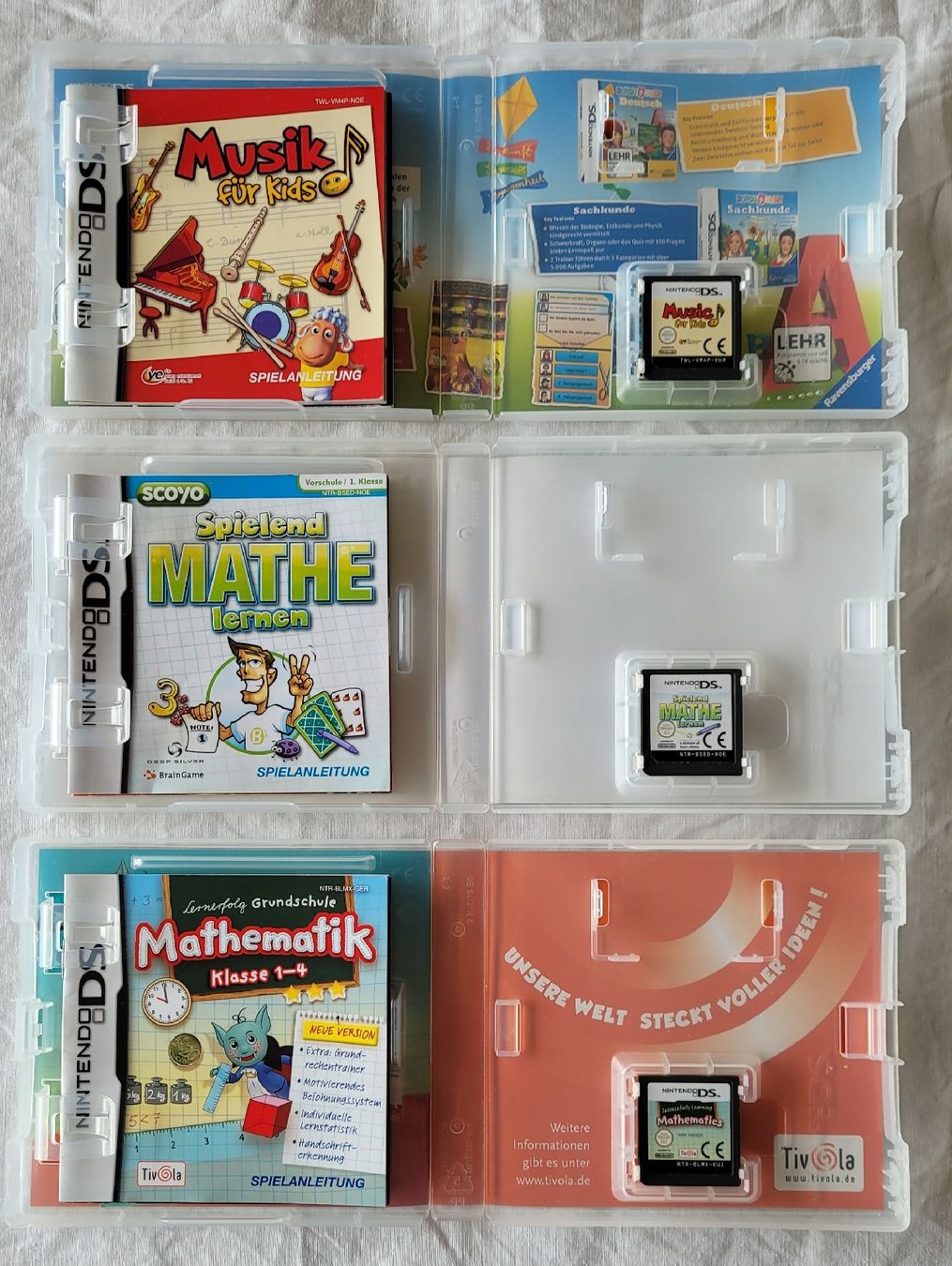 Nintendo Spiele: 3x Nintendo DS - Mathematik / Musik – Gebraucht aus Madiswil von Laubfleck 1