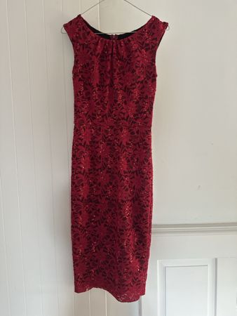 Swing Kleid Pailletten 34 xs 