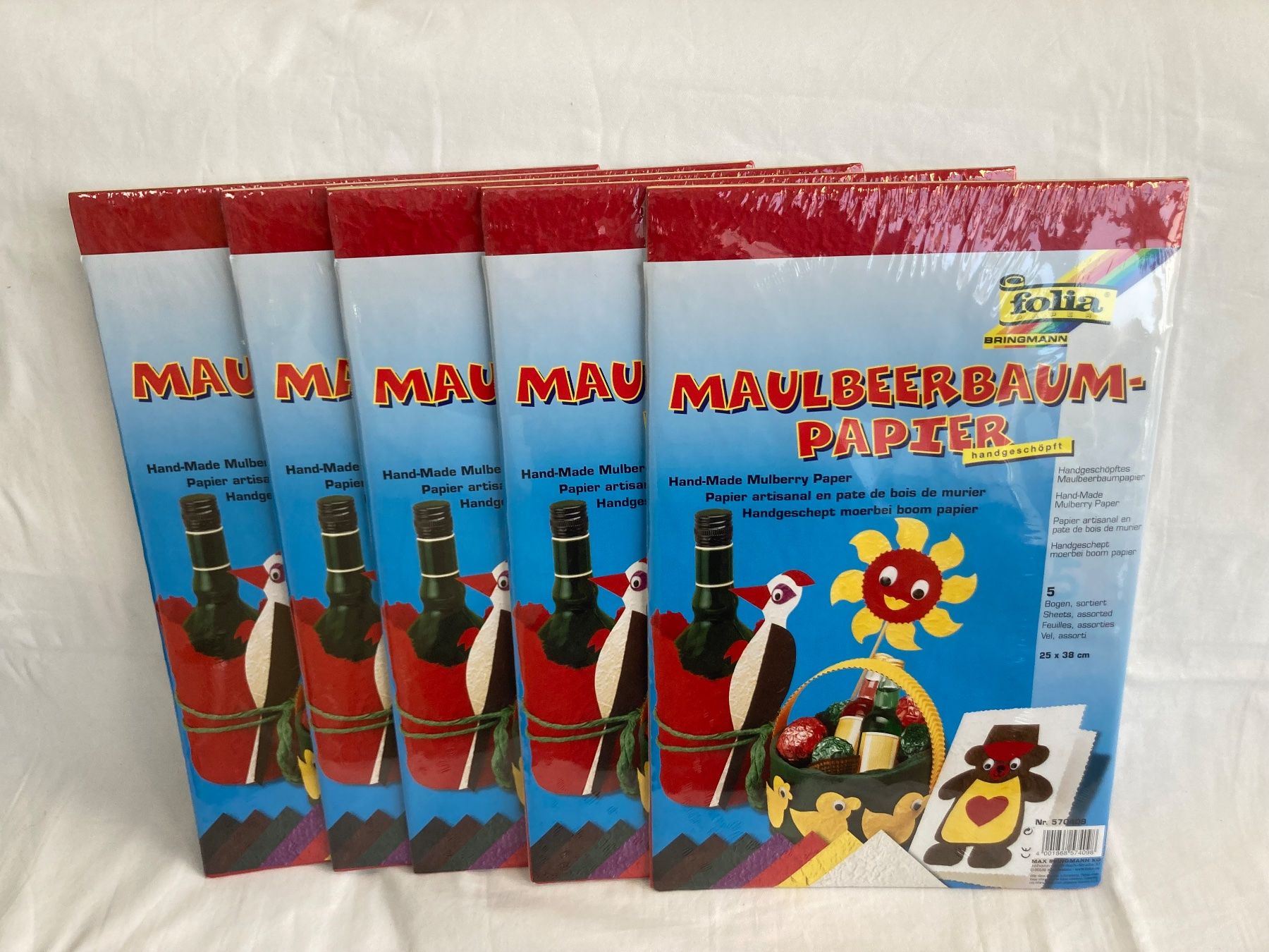 Papiere: Folia Maulbeerbaum-Papier, 5 Packungen a 5 Bogen – Neu und originalverpackt aus Neuenhof von jorogo