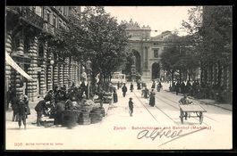 AK Zürich, Bahnhofstrasse and Bahnhof
