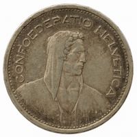 5 Franken Silber 1931 13* über Kopf