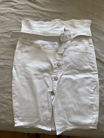 White Denim Skirt Morgan
