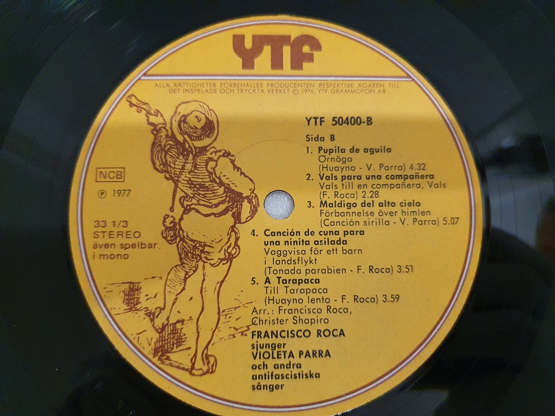 Dischi in vinile: Francisco Roca – Francisco Roca Sjunger Violeta Parra – Usato da Uster venduto da Vinyl-Leidenschaft 6