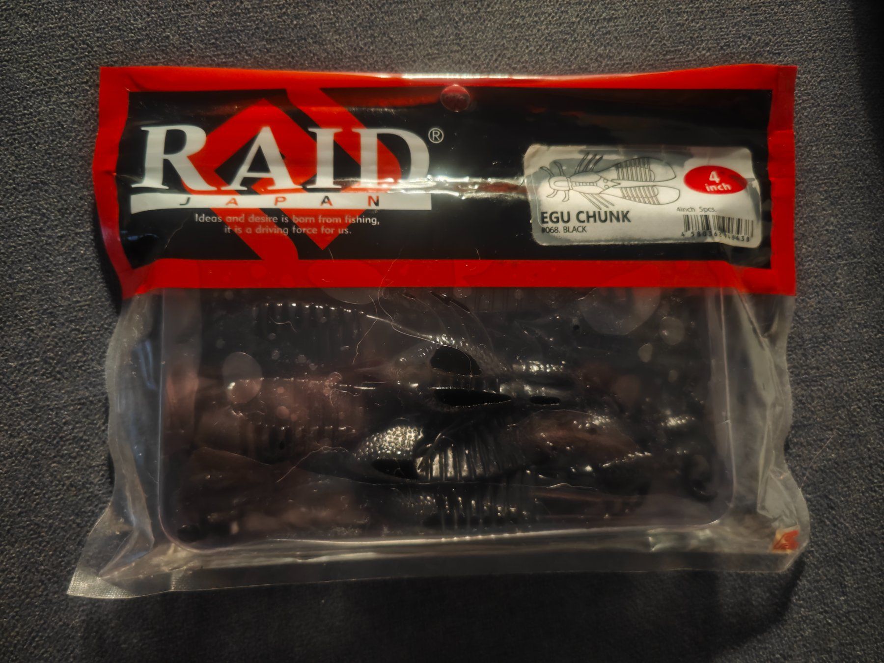 Esche: Köder Raid Japan Egu Chunk 4 inch schwarz – Nuovo e nell'imballaggio originale da Bühler venduto da Idre2017