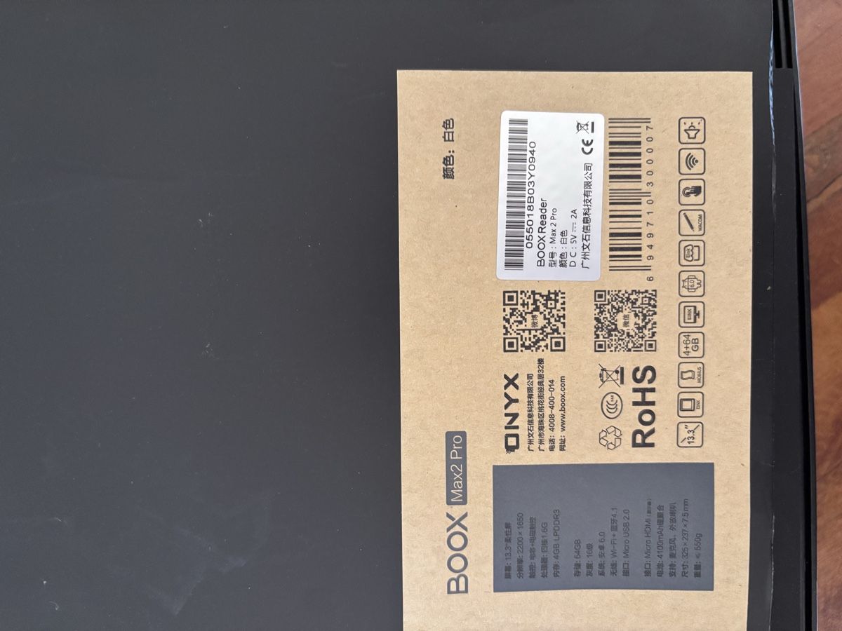 Boox Tablet PC: Reader Onyx Boox Max 2 pro in Weiss  – Usato da Uetikon am See venduto da car_ck5c 2