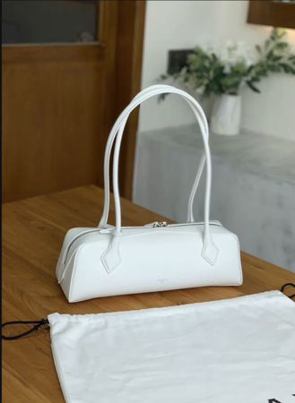 NEW Alaïa Le Teckel Medium Shoulder Bag in Ivory