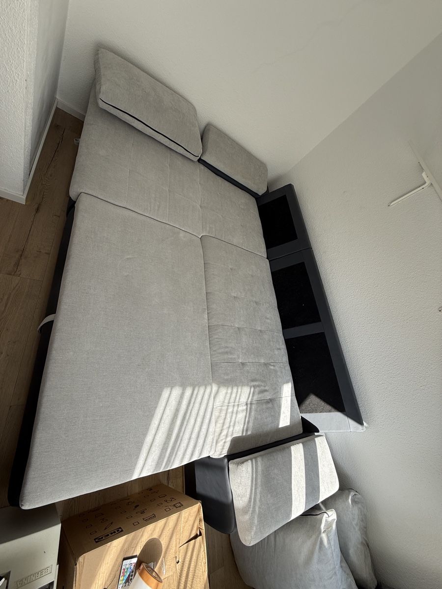 Sofas: Wohnlandschaft Sofa Ecksofa mit Bettfunktion und Stauraum – D'occasion à Rebstein par aitia 1