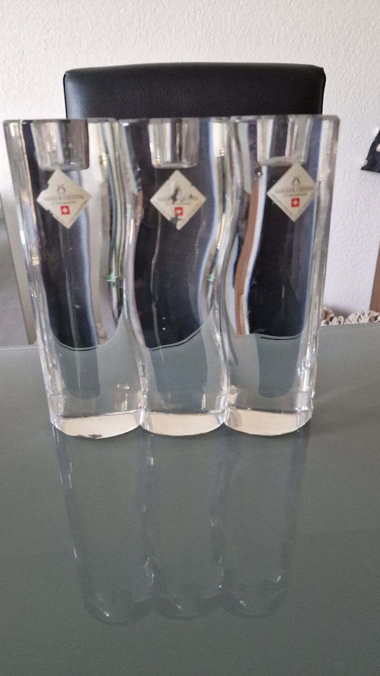 Kerzenständer: 3-er Set Kerzenständer Sarner Cristal – Gebraucht aus Wil  AG von Kfloh 2