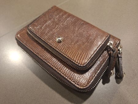 Original Tod's Luxus-Geldbörse aus Leder (Eidechsen-Prägung)