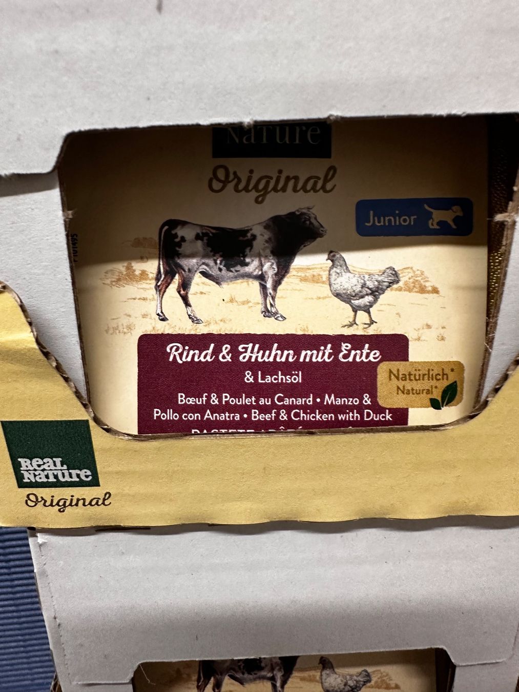 Mangimi: Hundefutter Real Nature Junior Rind, Huhn mit Ente – Nuovo e nell'imballaggio originale da Männedorf venduto da Bina032 2