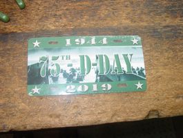 D-Day Normandie 75th 2019 Motorrad Schild Militär