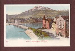 LUZERN - Schwanenplatz - Pilatus