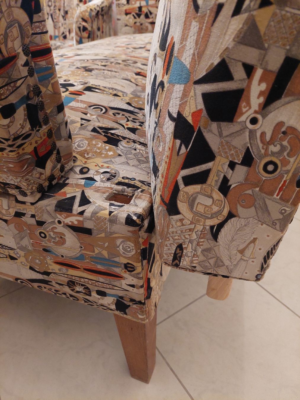 Divani: Retro 2er-Sofa & Sessel, massiv, Federkern – Usato da Brunnen venduto da Livianda 6