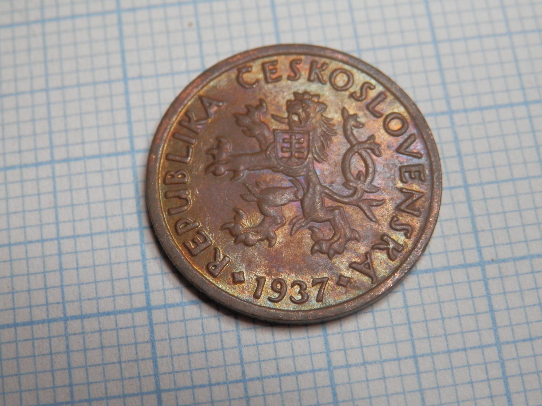 Tutti le monete: Tschechoslowakei 10 Heller, 1937 – Usato da Weiach venduto da weiach81