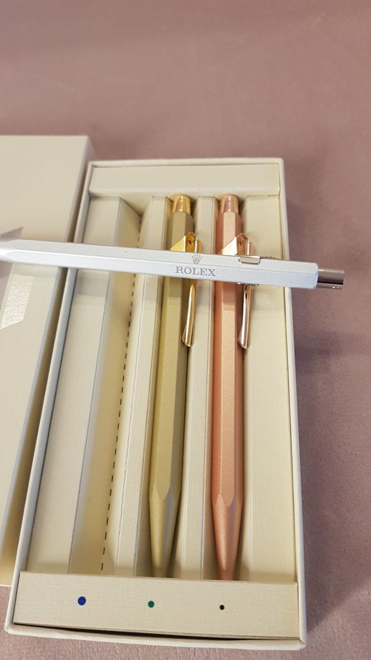 Caran D'Ache Penna & Evidenziatori: Coffret 3 stylos Rolex neufs – Nuovo e nell'imballaggio originale da Carouge GE venduto da Natcal22 2