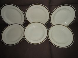 6 X GOLDRANDTELLER LANGENTHAL ***