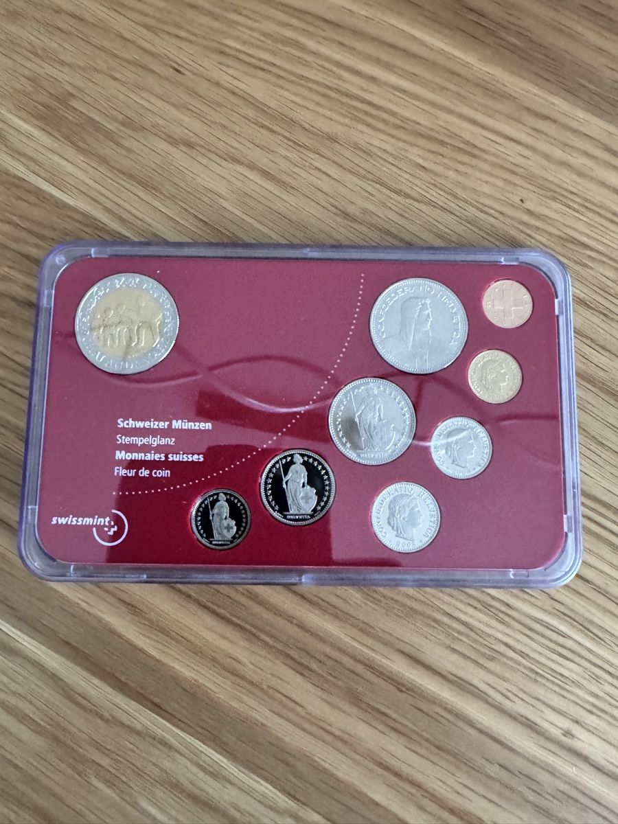 Tutti le monete: Schweizer Münzsatz 2003 Stempelglanz Uncirculated OVP – Nuovo e nell'imballaggio originale da Basel venduto da triniswiss68 3