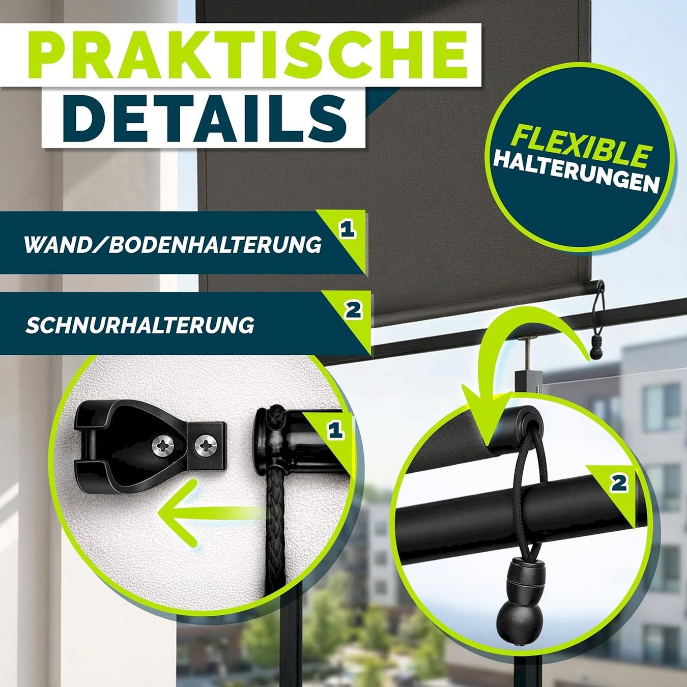 Markisen: Aussen-Senkrechtmarkise 200x250 anthraz. – Neu und originalverpackt aus Bottighofen von zaap 2