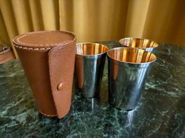 Vintage Schnapsbecher Reiseset