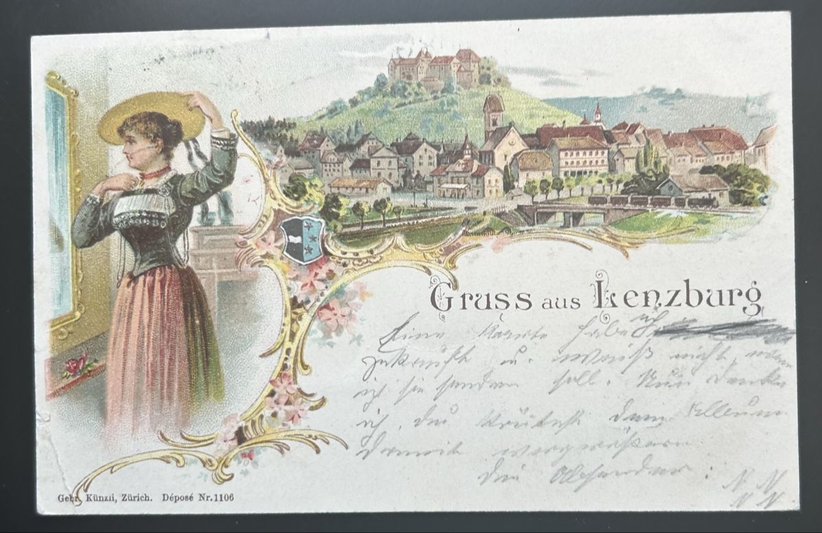 Cartoline postali: Gruss aus Lenzburg Litho  – Usato da Horw venduto da Tellbub