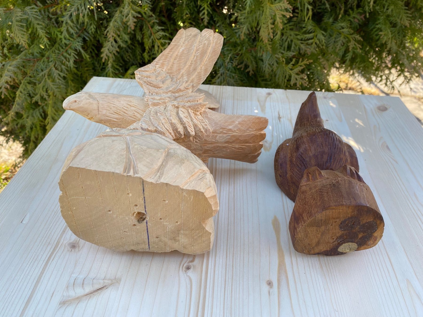 Statuette: 2 schöne geschnitzte Adler aus Holz – Usato da Feldbach venduto da Olive1 6