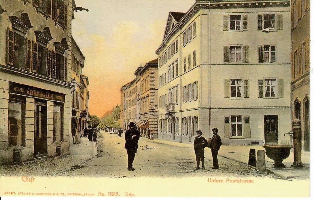 Cartoline postali: Chur - untere Poststrasse - Repro von 1983 – Usato da Hochdorf venduto da Ziegel-16