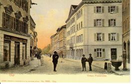 Chur - untere Poststrasse - Repro von 1983