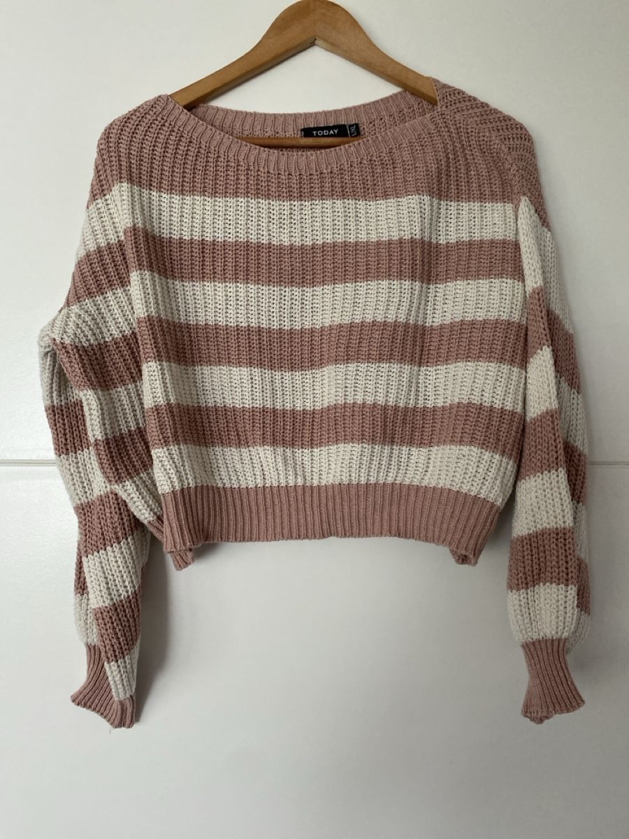 Maglioni & Felpe: TODAY Pullover, Gr. L/XL, rosa/weiss gestreift – Usato da Alpnach Dorf venduto da melbb 1