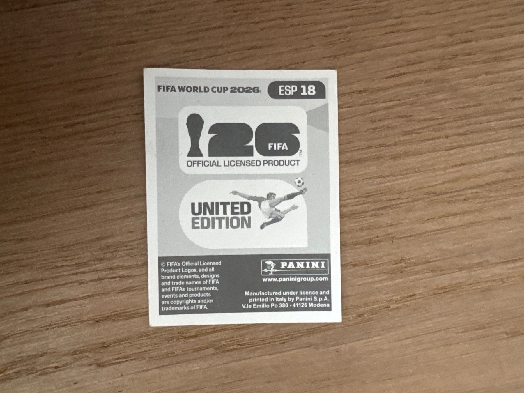 Panini Carte collezionabili: Panini 2026 ESP 18 – Usato da Lausanne venduto da FabienA 1