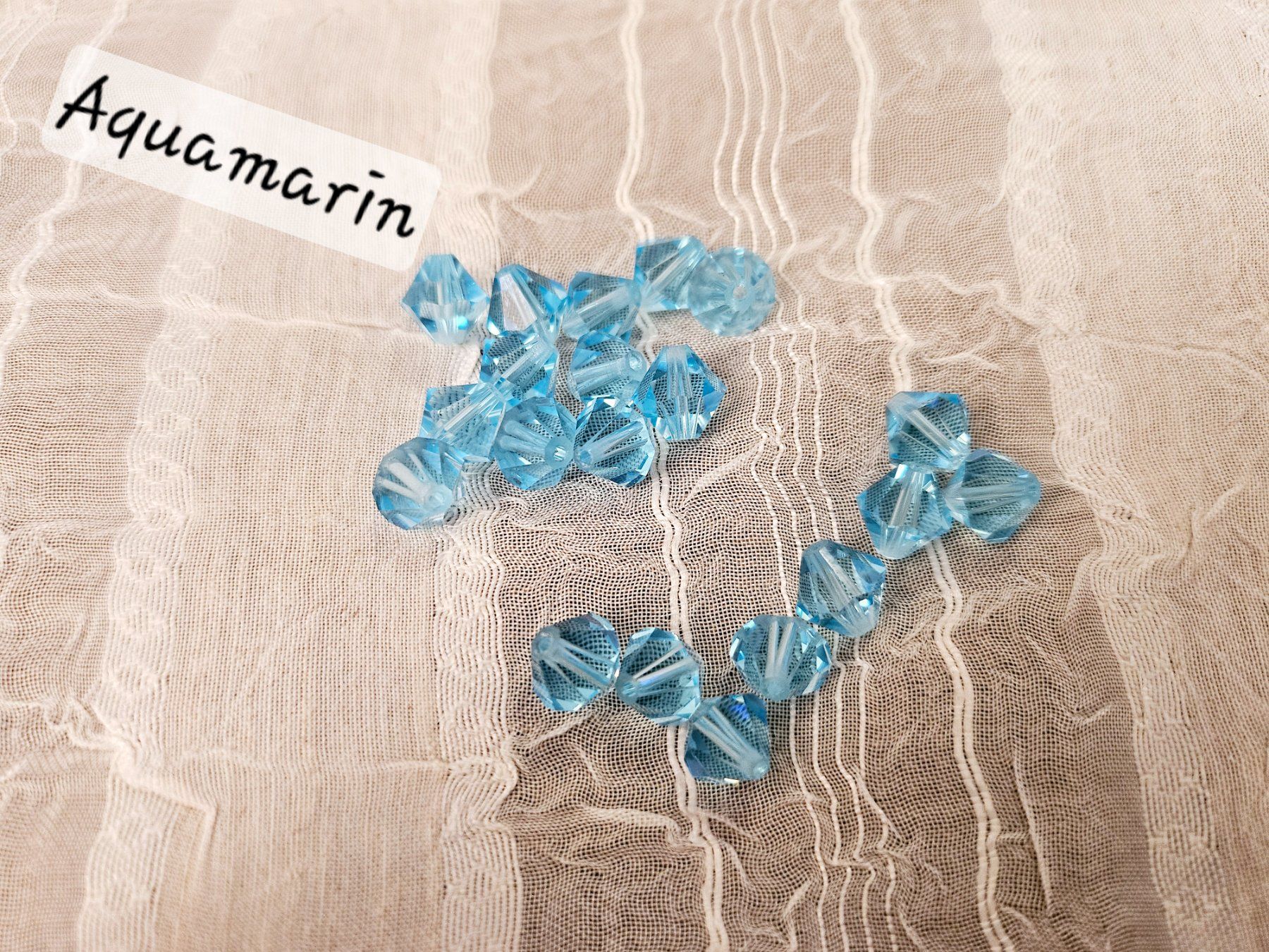 Perle (finte): Swarovski Perlen 8 mm Aquamarin – Nuovo e nell'imballaggio originale da Dietikon venduto da Eleda
