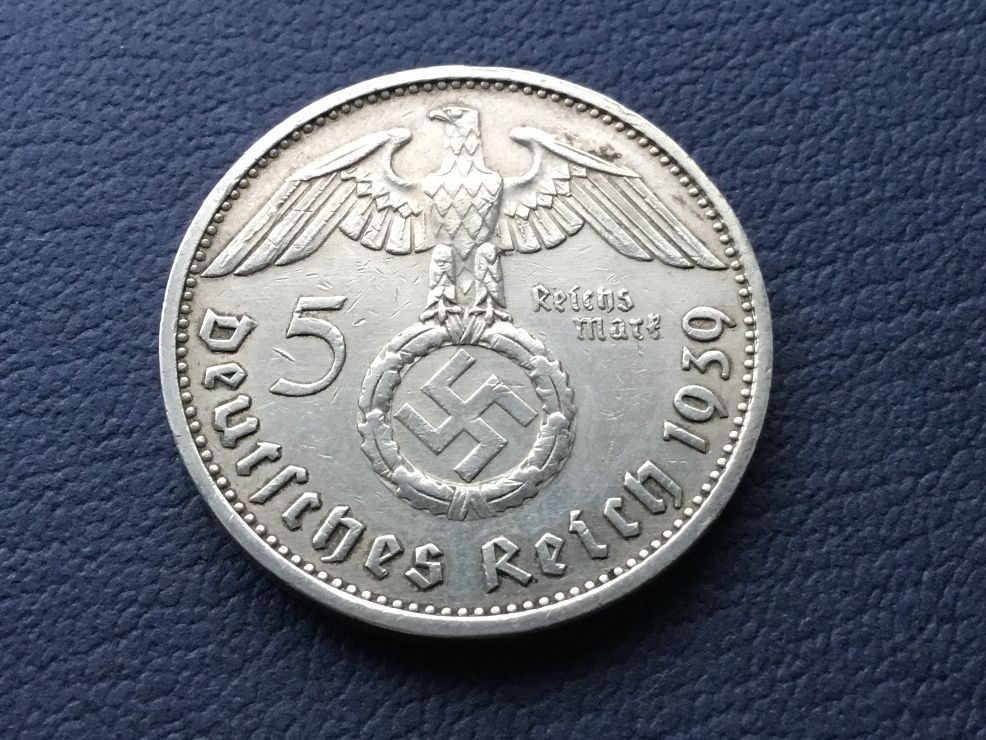 Tutti le monete: 5 Reichsmark 1939 E.     Sehr selten VZ +++ – Usato da St. Margrethen SG venduto da alfapeugeot10 3