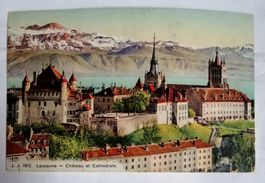 AK Lausanne, Litho gelaufen am 11.X.1909 nach Paris