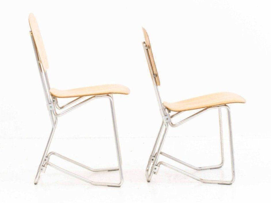 Stühle: Armin Wirth Aluflex Stühle 39cm - Silber – Gebraucht aus Zürich von STUZH38 2