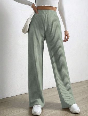 Shein EZwear Hose Pants Strick Grün Oliv Jogging Gr. XS