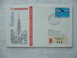 1971 SWISSAIR Erstflug Zürich - Boston