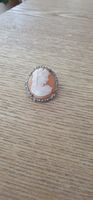 Elegante Vintage Brosche/Anstecknadel mit Cameo Motiv