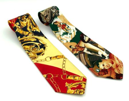 Modische Krawatte Wallstreet farbig Polyester 2 Stk.