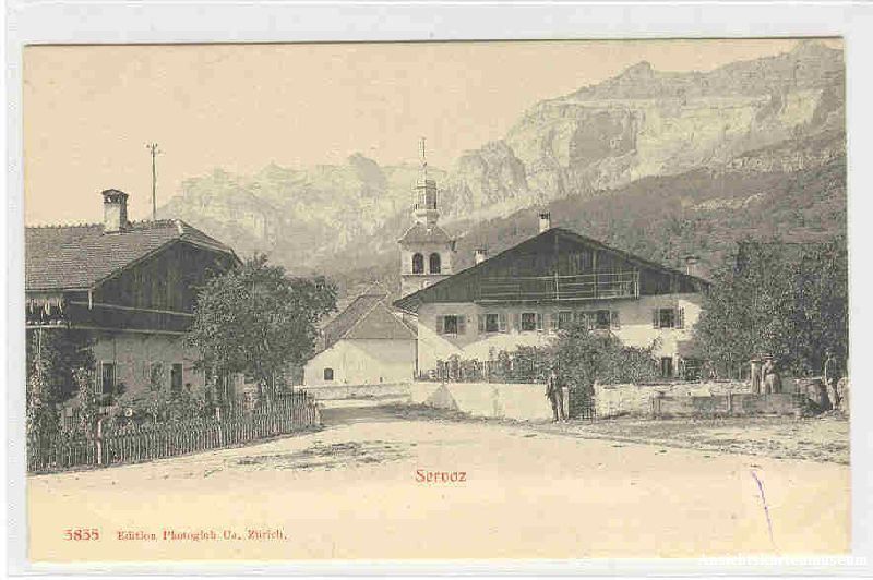 Cartoline postali: Servoz + ca. 1910 – Usato da Emmenbrücke venduto da teestube