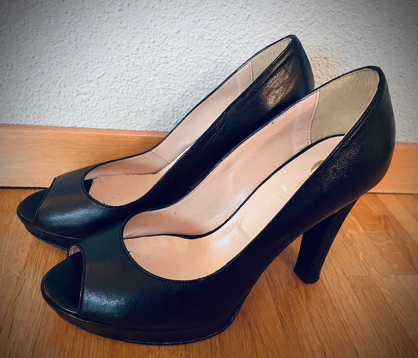 Scarpe da donna: Peep Toe aus Leder Gr. 38 – Usato da Buchs ZH venduto da Sbono 1