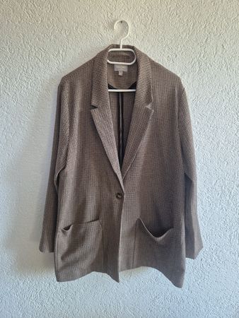 Damen Blazer kariert braun Grösse M