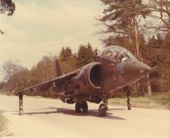 Pressefoto Harrier T.2A RAF auf Kodak Fotopapier