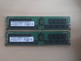 2× Micron 32 GB DDR4-3200 ECC Registered RDIMM