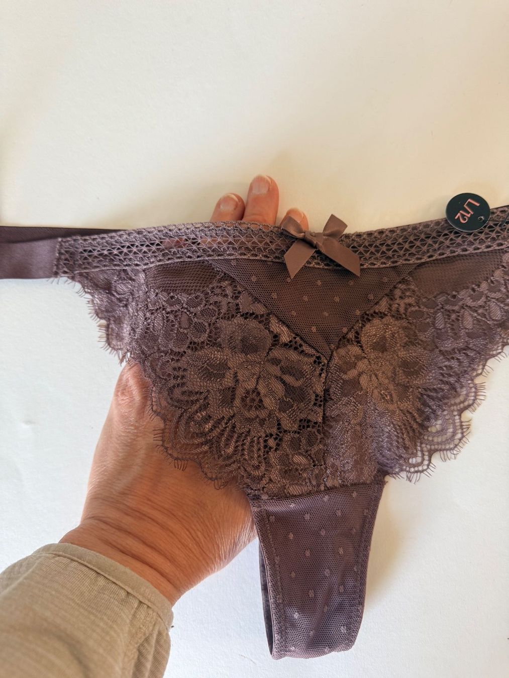 Hunkemöller Altra biancheria intima: HUNKEMÖLLER, String BESSIE, Grösse L, Farbe Braun – Nuovo e nell'imballaggio originale da Rudolfstetten venduto da gst_g7xl 1