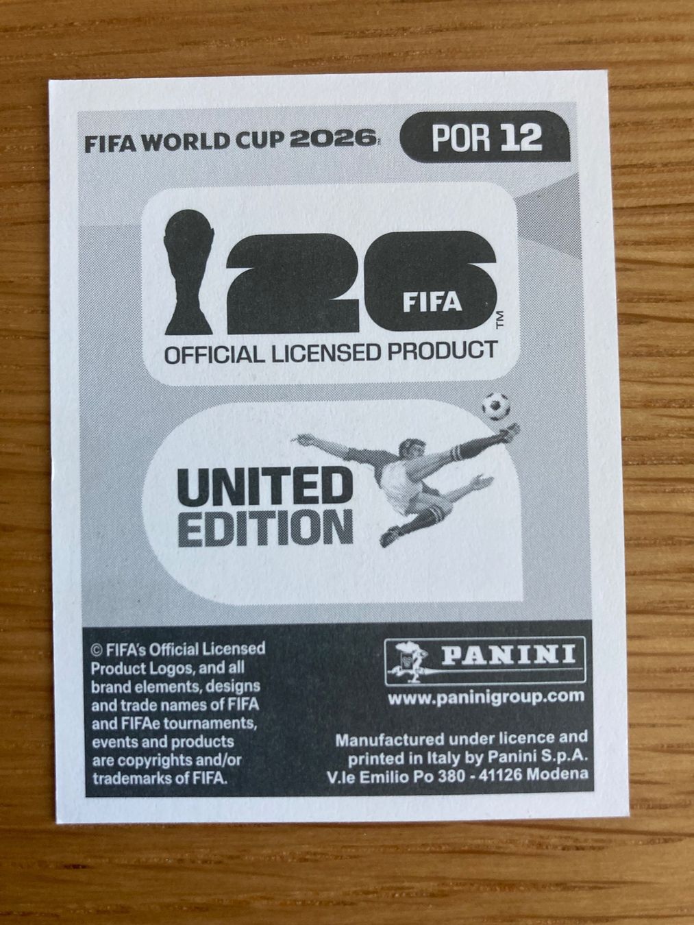 Panini Carte collezionabili: WM Sticker POR 12 – Nuovo (secondo la descrizione) da Winterthur venduto da Whitefish 1