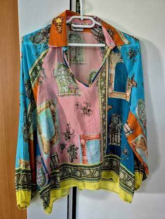 Bunte Damenbluse Gr M Frühlings-/Sommerdesign
