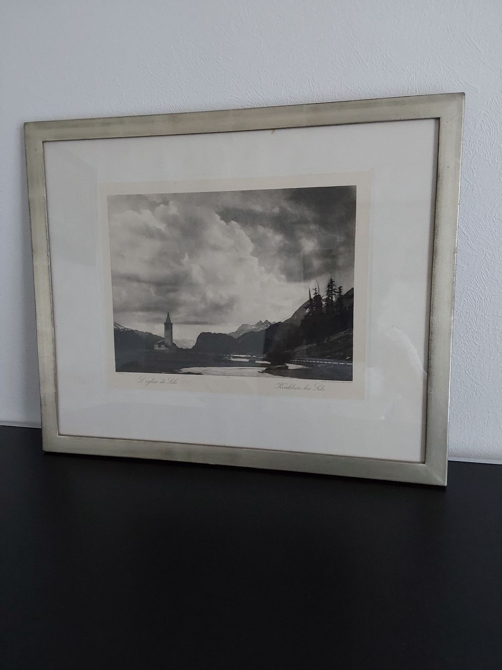 Foto & Immagini: Albert Steiner.Kirchlein bei Sils.Mit Rahmen 45x54 cm. – Usato da Steinach venduto da Chilli1957 9