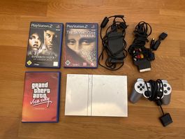PlayStation 2 Konsole mit Spielen und Zubehör